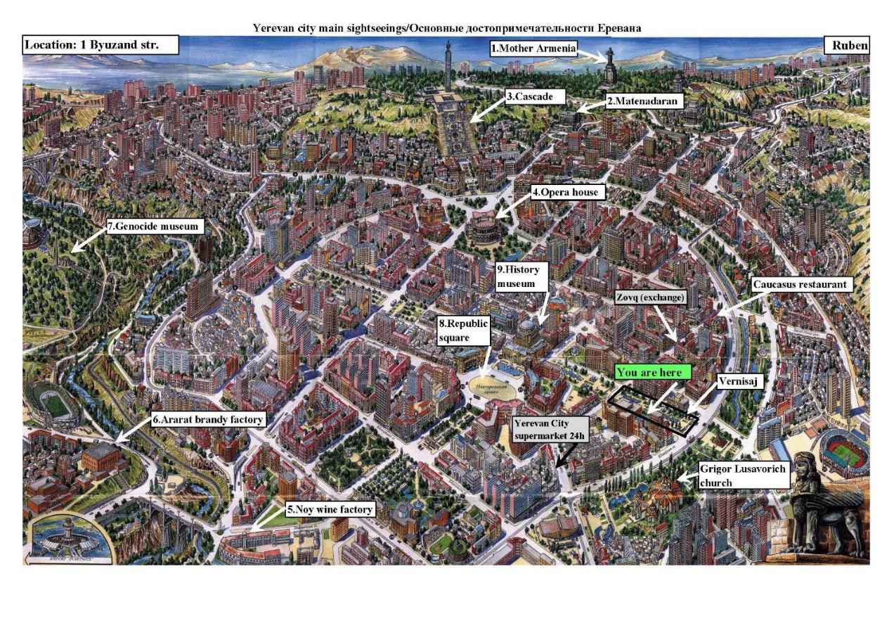 Vernisaj Apt At Republic Square & Ruben Tours Erivan Exterior foto